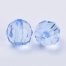 Light Blue Round Faceted Acrylic Beads