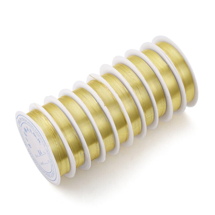 10 Meters Gold Copper Beading Wire Spool - (0.4mm) - Image 3