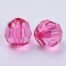 Pink Round Faceted Acrylic Beads