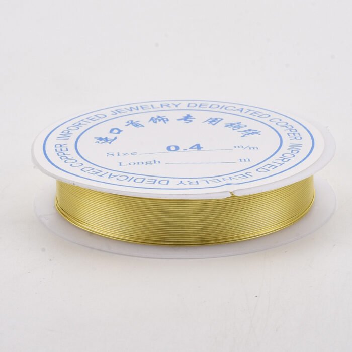 10 Meters Gold Copper Beading Wire Spool - (0.4mm) - Image 2