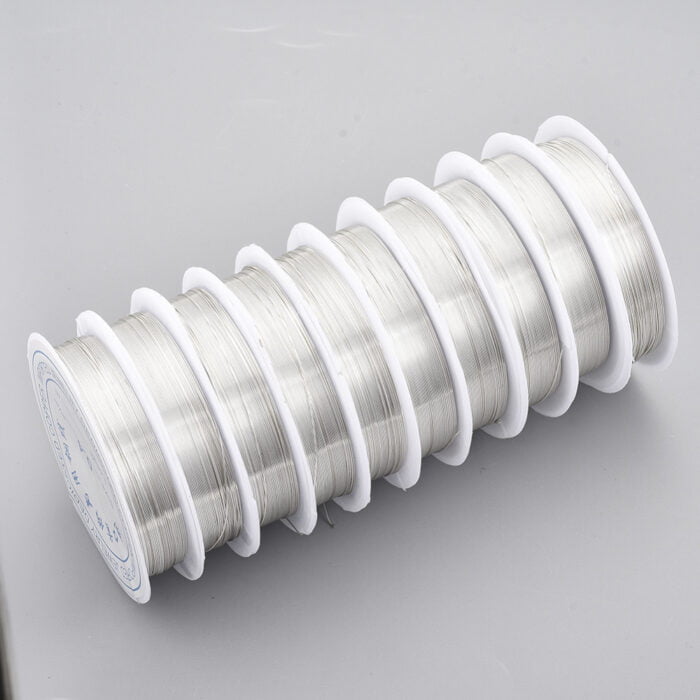 10 Meters Silver Copper Beading Wire Spool - (0.4mm) - Image 3