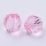 Pink Round Faceted Acrylic Beads