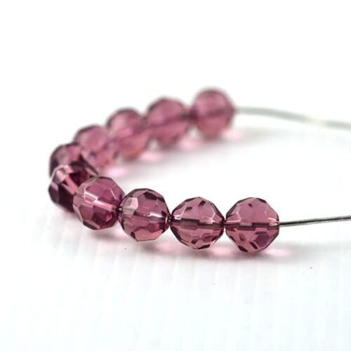 Amethyst Czech Crystal Beads