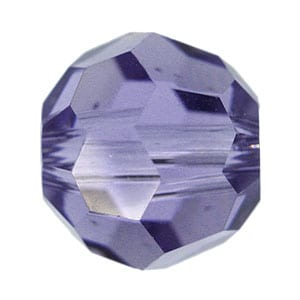 Tanzanite Swarovski crystal bead 6mm round faceted purple blue colour 5000 series single bead