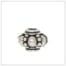 1 Antique Style Dotted Sterling Silver Round Bead