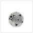 Sterling Silver Round Swirl Bead