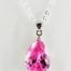 Pink Crystal Glass Teardrop 