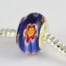 Dark Blue European Millefiori Beads