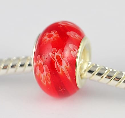 Red European Millefiori Beads