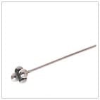 Bali sterling silver headpin with decorative antique finish, 70mm long with 3mm ornate head