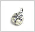 Bali sterling silver charm bead 10mm round handcrafted Indonesian artisan bead