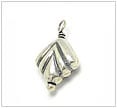 Leaf Shape Sterling Silver Charm Bead