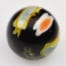 Black millefiori beads in 8mm round glass with colourful mosaic patterns for jewellery making