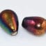 AB coated glass beads multi coloured iridescent 12mm jewellery making supply