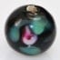 Rose Three Layered Black Glass Beads