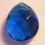 blue zircon crystal drop bead 15mm faceted glass jewellery making supplies