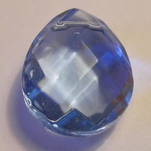 Light Blue Crystal Drop Bead - (15mmx12mm)