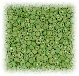 Light Green Lustre Finish Glass Seed Beads