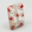 Clear Red Millefiori Rectangular Bead