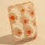 Red White Millefiori Rectangular Bead