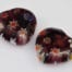 Amethyst Millefiore Heart Shape Glass Beads (12mm)