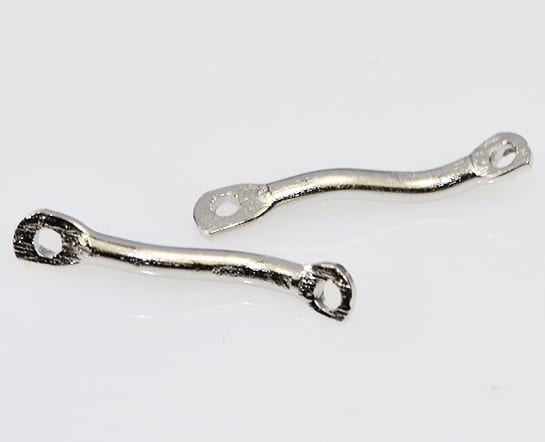 Curved Silver Metal Connectors Links