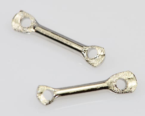 10 New Silver Connectors Metal Links For Jewellery - (10mmx1mm)