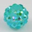 Baby Blue Resin Rhinestone Round Bead