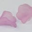 Light purple frosted acrylic beads with floral design 10mm diameter