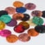 Multi Coloured Exquisite Flat Round Shell Beads