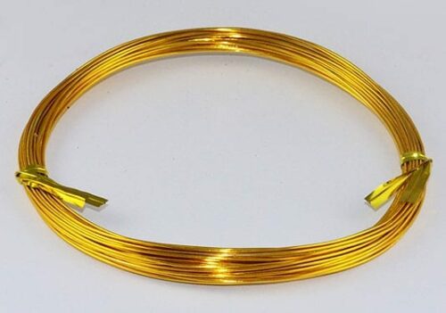 10 Meters Gold Aluminium Wire Roll - (0.8mm)