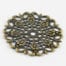 Filigree Bronze Chandelier Round Flat Metal Bead