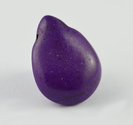 1 Purple Dyed Gemstone Teardrop Beads - (20mm)