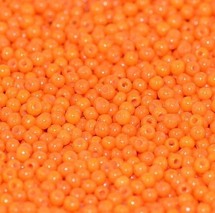 12'0 Very Pretty Plain Orange Seed Beads - (10 grams)