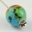 turquoise ceramic beads 8mm handmade painted round porcelain jewellery making supplies