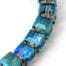 AB Turquoise Cube Glass Beads