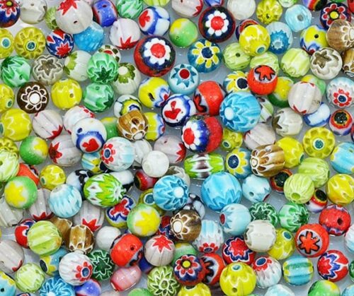 Assorted Millefiori Chevron Beads
