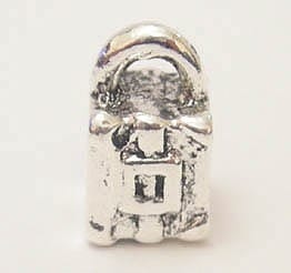 European Style Silver Metal Lock Bead