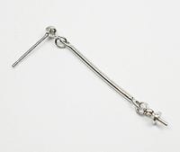 1 Pair Sterling Silver Earring Hooks Half Drilled Pearls Model 1