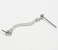 1 Pair Sterling Silver Earring Hooks Half Drilled Pearls Model 3