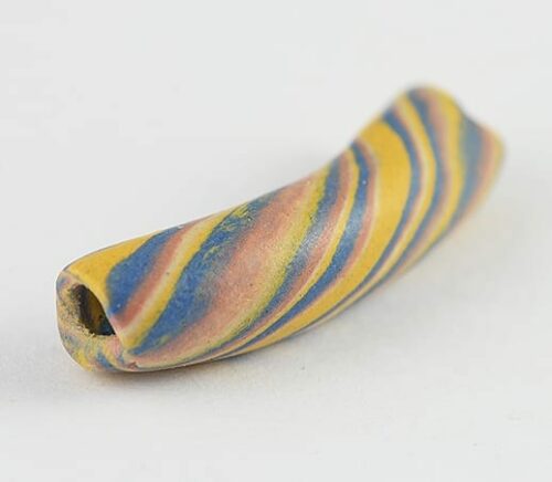 Artistic Handmade Curved Pipes Ceramic Beads - (35mm)