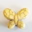 Yellow Dyed Gemstone Butterfly Beads
