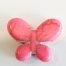 Pink Dyed Gemstone Butterfly Beads