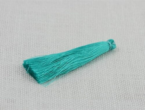 Turquoise Silk Thread Tassel