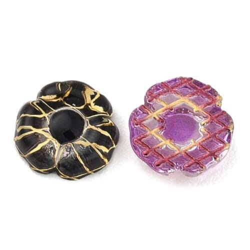 Mixed Colours Flower Cabochons