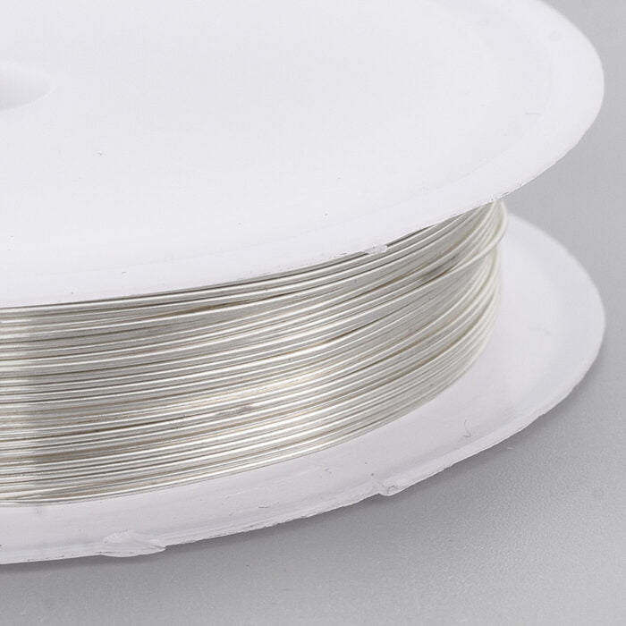10 Meters Silver Copper Beading Wire Spool - (0.4mm) - Image 4