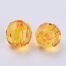 Orange Round Faceted Acrylic Beads