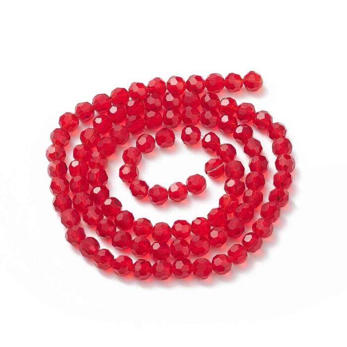 Red Czech Crystal Glass Beads