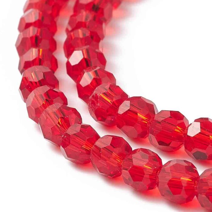 Red Czech Crystal Glass Beads