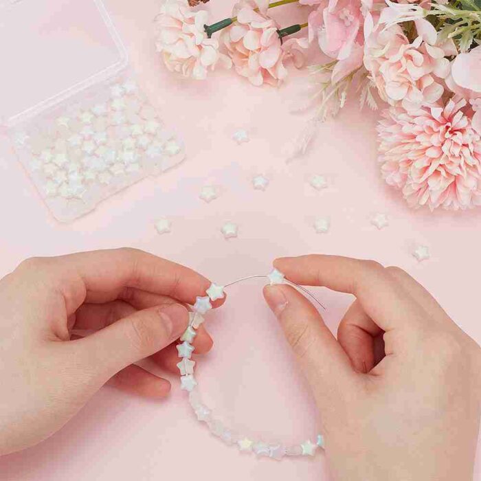 Frosted Star Glass Beads